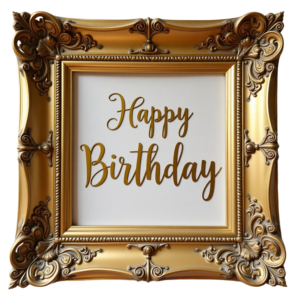 Golden Birthday Frame